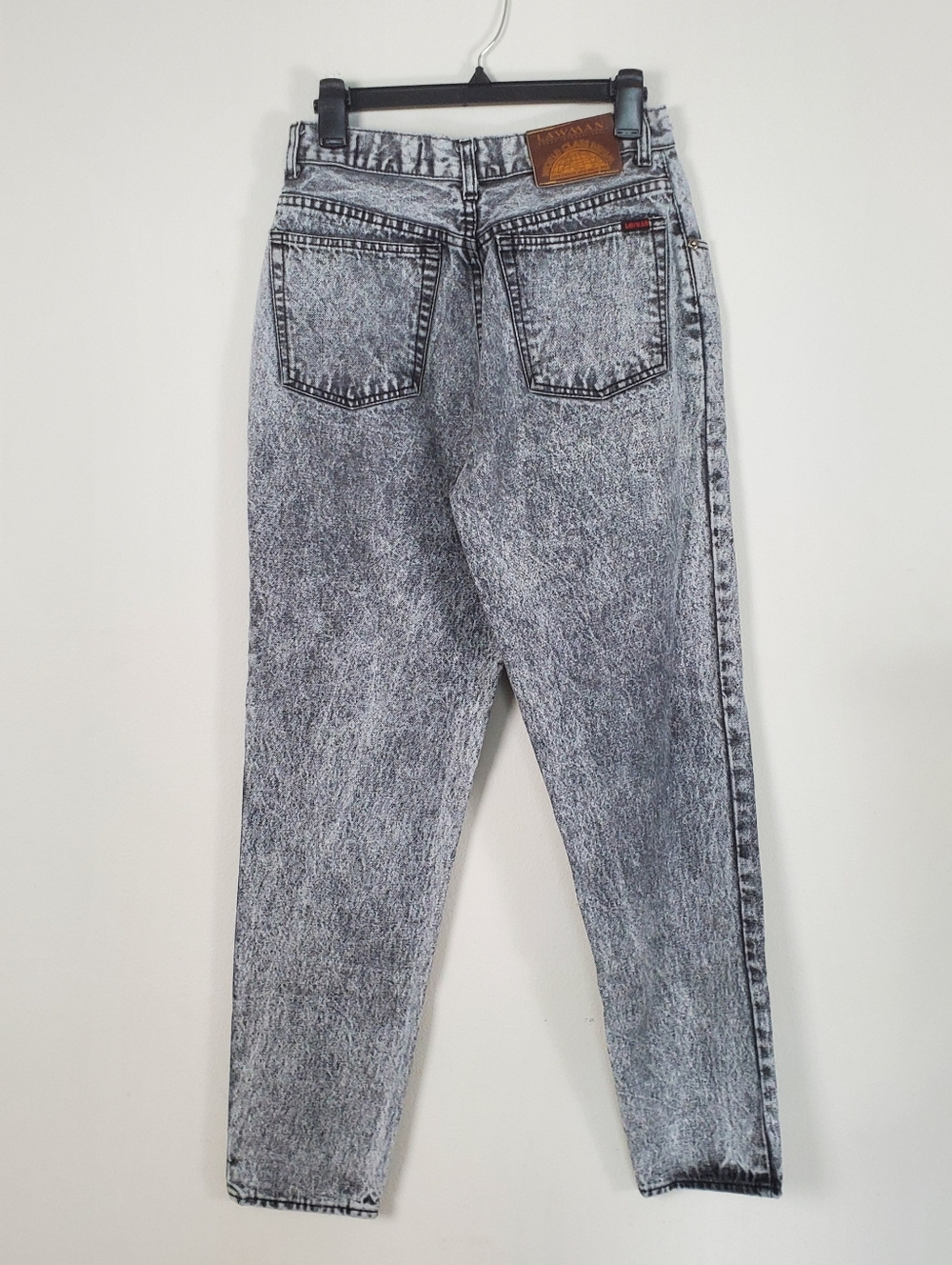 Retro Vintage LAWMAN High-Waisted Acid Wash Grey Women’s Jeans Size 8 Approx Y2K - Picture 5 of 16